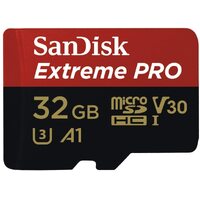 SanDisk Extreme Pro 32GB microSD SDHC SQXCG 100MB/s 90MB/s V30 U3 C10 UHS-1 4K UHD Shock temperature water & X-ray proof with SD Adaptor >16GB