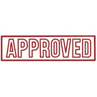 Stamp Shiny Approved SEN0092 Red