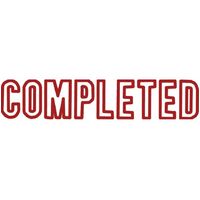 Stamp Shiny SEN0162 Outline Text Red COMPLETED 