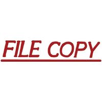 Stamp Shiny File Copy Red SEN132 