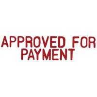 Stamp Shiny Approved For Payment SEN1552