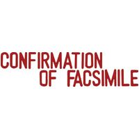Stamp Shiny Confirmation of Fax Red SEN169 