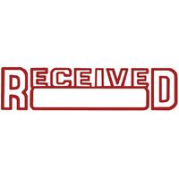 Stamp Shiny Received with Date Space Red SEN203 