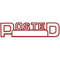 Stamp Shiny Posted outline print with space for date SEN2052 