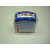 Stamp Shiny SEN9262 Solid Text Red EMAILED with Space for Date etc 