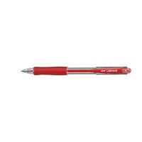 Pen Uniball Laknock Retractable Fine 0.7mm SN100 Red Box 12