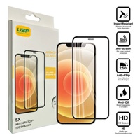 USP Apple iPhone 13 Mini Armor Glass Full Cover Screen Protector - (SPUAG135), 5X Anti Scratch Technology, Perfectly Fit Curves