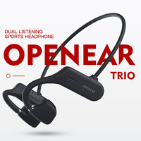 OPENEAR TRIO Neckband Wireless Bone Conduction Headphones - Black