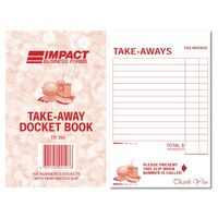 Take Away Docket Book Impact Carbonless 95 x 148mm TD351