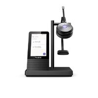 Yealink WH66 Mono Teams Edition  DECT Wirelss Headset With 4' Touch Screen, Busylight On Headset, Leather Ear Cushions, 1 x USB3.0, 2 x USB2.0 Ports