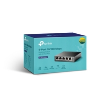 TP-LINK 5-PORT UNMANAGED SWITCH, 10/100(5), POE(4), BLACK, 5YR