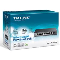 TP-LINK 8-PORT EASY SMART GIGABIT SWITCH, 5YR