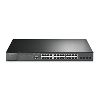 TP-LINK 28-PORT MANAGED GIGABIT L2 SWITCH, POE+(24), 5YR WTY