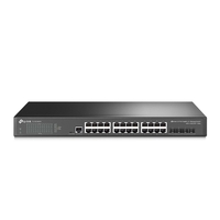 TP-LINK 24-PORT MANAGED GIGABIT L2+ SWITCH, 10GE SFP+(4), 5YR WTY