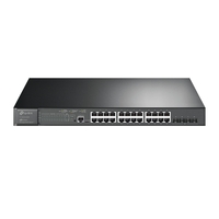 TP-LINK 24-PORT GIGABIT & 4-PORT SFP+ L2 MANAGED SWITCH,GbEPOE(24),SFP+(4),5YR WTY