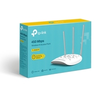 TP-LINK 450MBPS WIRELESS-N ACCESS POINT, PASSIVE POE, 10/100M, ANT(3), 3YR
