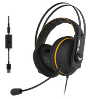 ASUS TUF GAMING H7 YELLOW  PC/ PS4 /Nntendo Switch / Mobile / XBox Gaming Headset, Onboard 7.1 Virtual Surround, Inline Controls