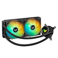 ASUS TUF GAMING LC 240 ARGB All-In-One Liquid CPU Cooler, Dual TUF 120mm RGB Radiator Fans, NCVM Coating, LGA 1700, 1200, 115x AM4 Aura Sync