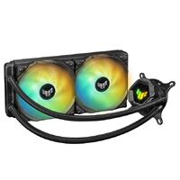 ASUS TUF GAMING LC 240 ARGB All-In-One Liquid CPU Cooler, Dual TUF 120mm RGB Radiator Fans, NCVM Coating, LGA 1700/1200/115x/ AM4/AM5/Aura Sync