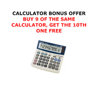 TX220TS 12 DIGIT DUAL POWER TAX BUSINESS FUNCTION ADJUSTAB LE DISP - BUY 9 GET 1 FREE