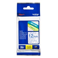 Brother P Touch Tape TZe133 12mm x 8M Blue on Clear