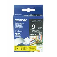 Brother P Touch Tape TZe325 9mm x 8M White on Black