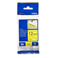 Brother P Touch Tape TZS631 12mm Black on Yellow Strong Adhesive