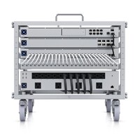 Ubiquiti 6U-sized device rack with a 24-port blank patch panel that can be assembled without tools