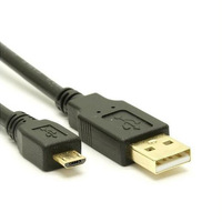 8Ware USB 2.0 Cable 3m A to Micro-USB B Male to Male Black