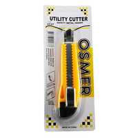 Knife Cutter Utility Osmer UC87 Yellow Plastic with Metal Insert and Snap off blades 