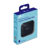 TP-LINK 4 PORTS PORTABLE HUB, USB 3.0(4), NO POWER ADAPTER NEEDED, 1YR