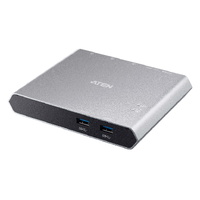 ATEN 2 PORT USB-C GEN 1 DOCK SWITCH WITH POWER PASS-THROUGH 2YR