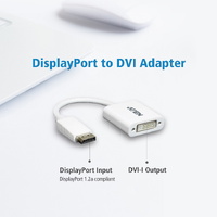 ATEN DP(M) TO DVI(F) ADAPTER PREMIUM SERIES WITH EMI SHIELDING 2YR