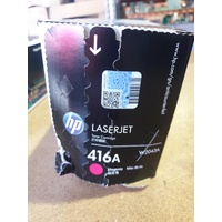 HP 416A MAGENTA LASERJET TONER CARTRIDGE 2.1K BOX DAMAGED UNIT