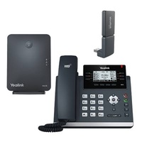 WIRELESS DECT DESKPHONE SOLUTION INCLUDING W60B SIP-T41S  DD10K DECT DONGLE