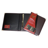 Business Card Binder A4 Waterville W80 200 3 Ring Burgundy