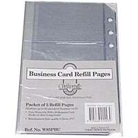 Business Card Binder Refill Colby W85PBC Pack 5