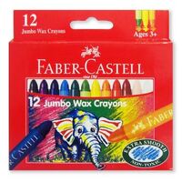 Crayon Faber Castell 12 00 40 Wax Jumbo 21120037 Pack 12 
