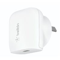 Belkin BOOST CHARGE 20W USB-C PD Wall Charger - White (WCA003auWH),MFi-certified,USB-IF-certified, travel-friendly,Supports fast charge for iPh