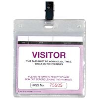 Plastic Wallet Zions for Visitors Pass and Fire Register WCVSFR Pack 25