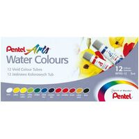 Watercolour Paint Set Pentel 5ml Box 12 tubes 5ml 