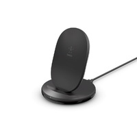 BELKIN QI WIRELESS 15W CHARGING STAND, BLACK, INCLUDE WALL CHARGER WITH CABLE,2YR+CEW