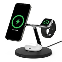 BELKIN 3-IN-1 WIRELESS CHARGER WITH MAGSAFE 15W BLACK 