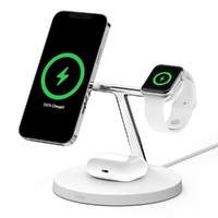 BELKIN 3-IN-1 WIRELESS CHARGER WITH MAGSAFE 15W WHITE