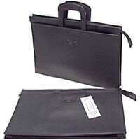 Portfolio with Retractable Handles and 2 Side Pockets 65mm Gussetted Waterville WS20 Black 