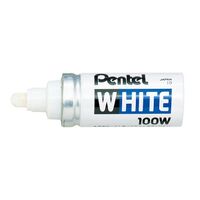 Marker Pentel X100W Stubby Broad Bullet Point White Blister Card