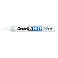 Marker Pentel X100WM Medium Bullet Point White Blister Card