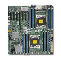 Supermicro X10DRH-C-B Server Motherboard, E-ATX, Intel C612, Dual LGA 2011, E5-2600 v4/v3, 16x DDR4-2133MHz, 2x GBe Lan, 1x PCI-E x16, 6x PCI-E x8