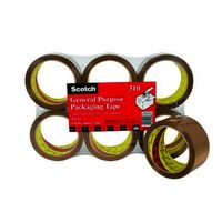 Packaging Tape 3M Scotch 310 Brown 48mm x 50M Pack 6