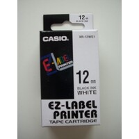 Casio Ez Label Tape 12mm XR12WE Black On White